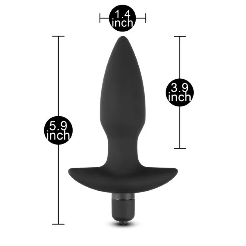 Silicone Butt Plug With Vibrating Bullet