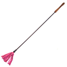 Rouge Garments Riding Crop With Wooden Handle Pink