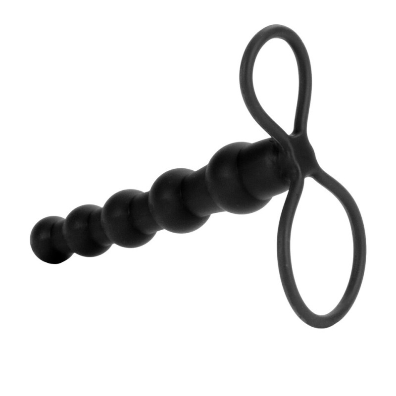 Love Rider Beaded Dual Black Penetrator